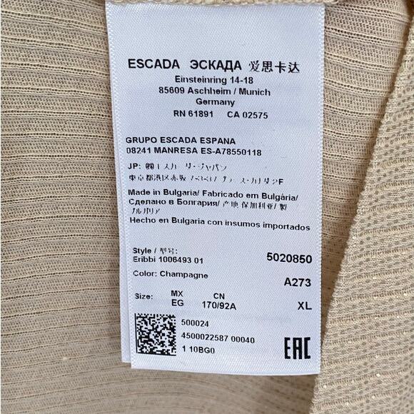 Escada Sport V-Neck top Champaign size XL - Picture 4 of 6